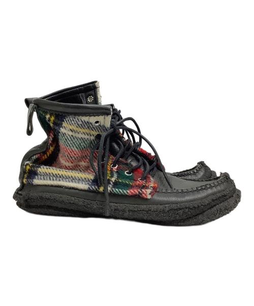 YUKETEN（ユケテン）YUKETEN (ユケテン) ハンティングブーツ ブラック×マルチカラー サイズ:表記なしの古着・服飾アイテム