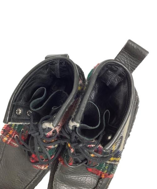 YUKETEN（ユケテン）YUKETEN (ユケテン) ハンティングブーツ ブラック×マルチカラー サイズ:表記なしの古着・服飾アイテム