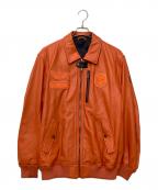 LUPO DI MARE SINA COVAルポ ディ マーレ シナコバ）の古着「ラムレザージャケット」｜ネイビー×オレンジ