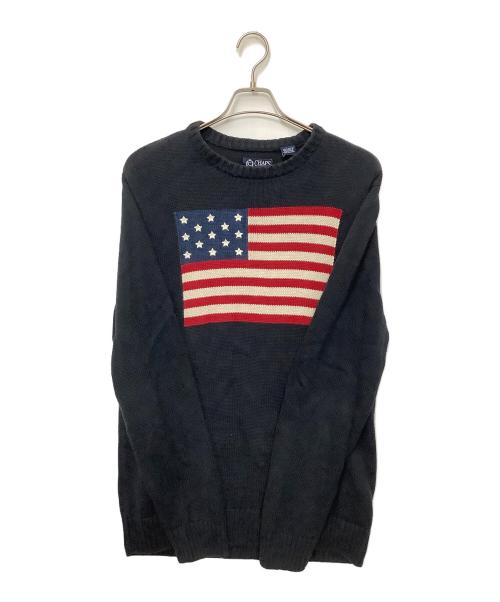 CHAPS RALPH LAUREN（チャップス ラルフローレン）CHAPS RALPH LAUREN (チャップス ラルフローレン) クルーネックニット ネイビー サイズ:Mの古着・服飾アイテム
