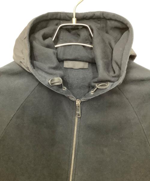 PRADA（プラダ）PRADA (プラダ) ナイロン切り替えジップパーカー ブラック サイズ:Sの古着・服飾アイテム