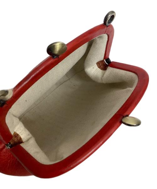 genten（ゲンテン）genten (ゲンテン) がま口ショルダーポーチ レッド 未使用品の古着・服飾アイテム