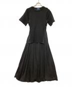 ok.soonオクスン）の古着「切替ワンピース」｜ブラック