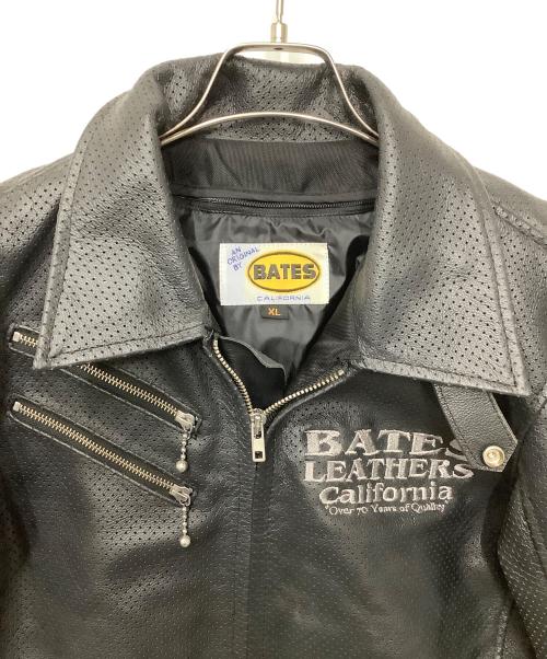 BATES（ベイツ）BATES (ベイツ) パンチングレザージャケット ブラック サイズ:XLの古着・服飾アイテム