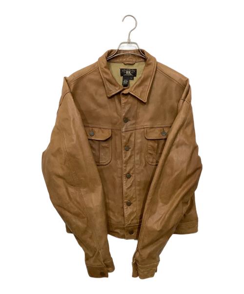 RRL（ダブルアールエル）RRL (ダブルアールエル) レザージャケット ブラウン サイズ:Lの古着・服飾アイテム