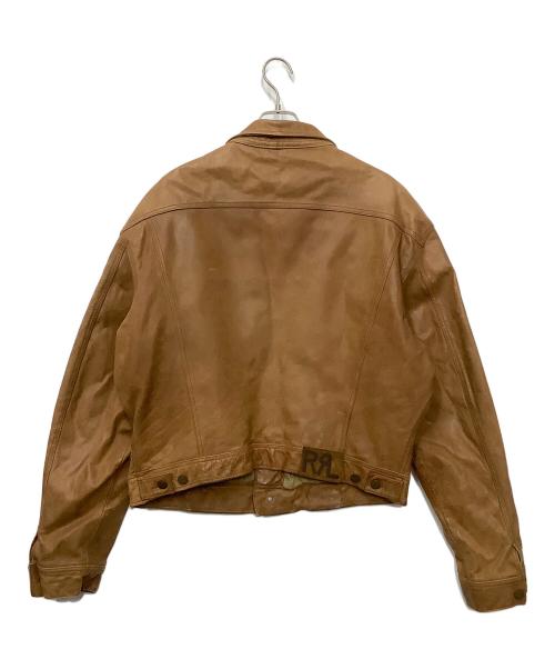 RRL（ダブルアールエル）RRL (ダブルアールエル) レザージャケット ブラウン サイズ:Lの古着・服飾アイテム