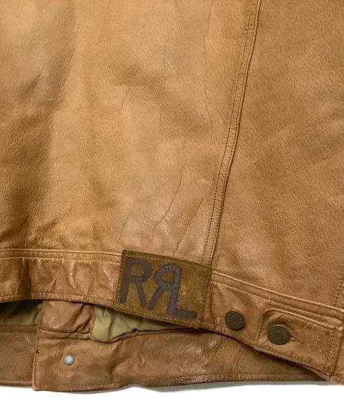 RRL（ダブルアールエル）RRL (ダブルアールエル) レザージャケット ブラウン サイズ:Lの古着・服飾アイテム