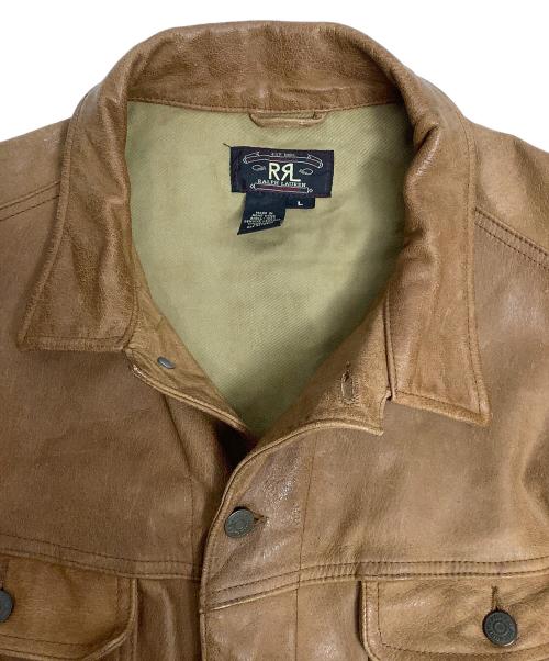 RRL（ダブルアールエル）RRL (ダブルアールエル) レザージャケット ブラウン サイズ:Lの古着・服飾アイテム