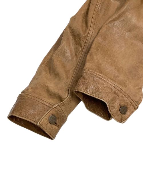 RRL（ダブルアールエル）RRL (ダブルアールエル) レザージャケット ブラウン サイズ:Lの古着・服飾アイテム