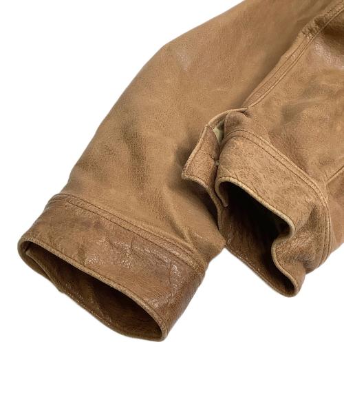 RRL（ダブルアールエル）RRL (ダブルアールエル) レザージャケット ブラウン サイズ:Lの古着・服飾アイテム