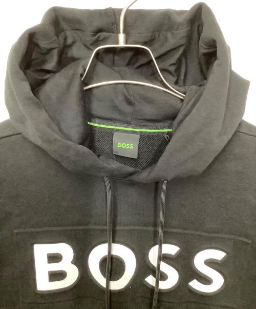 HUGO BOSS（ヒューゴ ボス）HUGO BOSS (ヒューゴ ボス) プルオーバーパーカー ブラック サイズ:Lの古着・服飾アイテム
