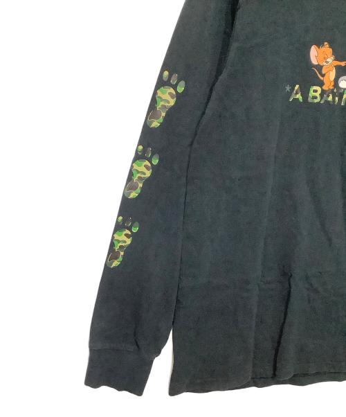 A BATHING APE（ア ベイシング エイプ）A BATHING APE (ア ベイシング エイプ) TOM and JERRY (トム アンド ジェリー) プリントカットソー ネイビー サイズ:Lの古着・服飾アイテム