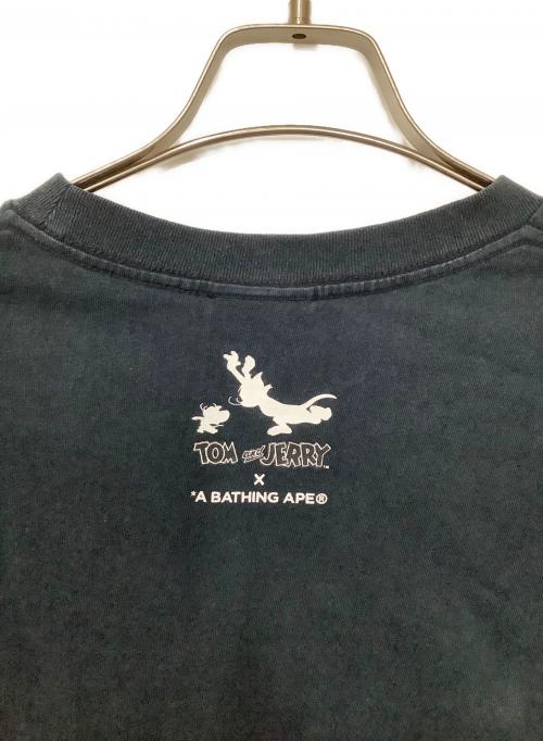 A BATHING APE（ア ベイシング エイプ）A BATHING APE (ア ベイシング エイプ) TOM and JERRY (トム アンド ジェリー) プリントカットソー ネイビー サイズ:Lの古着・服飾アイテム
