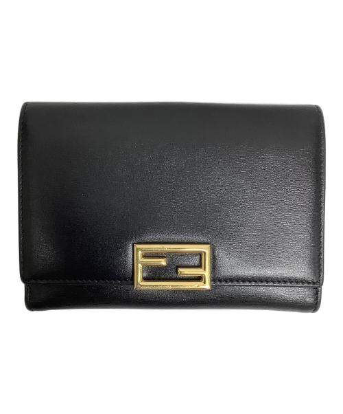 FENDI（フェンディ）FENDI (フェンディ) 3つ折り財布 ブラックの古着・服飾アイテム