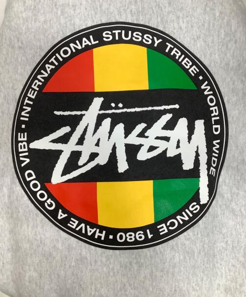 stussy（ステューシー）stussy (ステューシー) プルオーバーパーカー グレー サイズ:Mの古着・服飾アイテム
