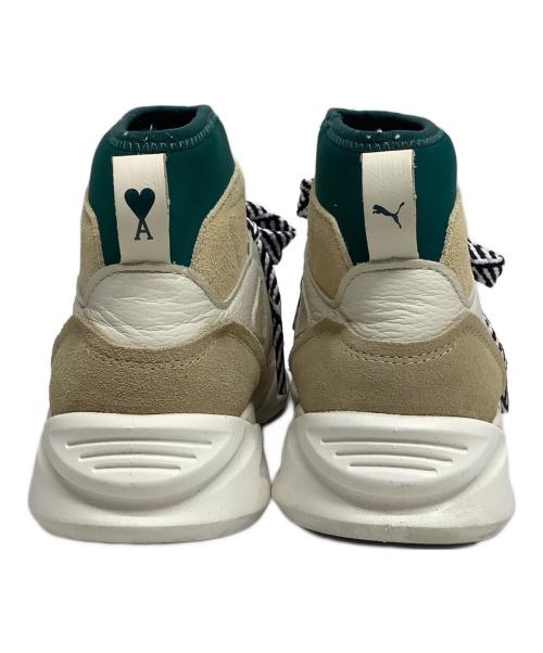 PUMA（プーマ）PUMA (プーマ) ami (アミ) ハイカットスニーカー ベージュ×グリーン サイズ:23.5cmの古着・服飾アイテム