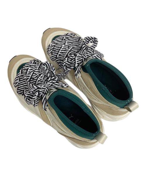 PUMA（プーマ）PUMA (プーマ) ami (アミ) ハイカットスニーカー ベージュ×グリーン サイズ:23.5cmの古着・服飾アイテム