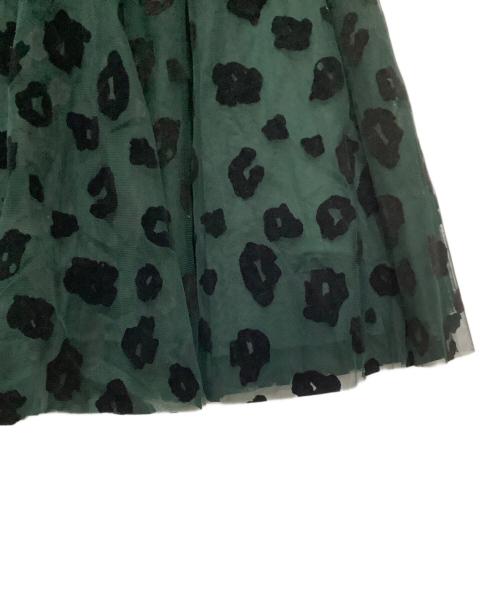 TRANOI（トラノイ）TRANOI (トラノイ) leopard tulle skirt グリーン サイズ:1 未使用品の古着・服飾アイテム