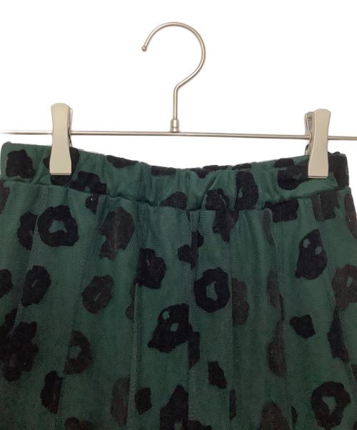 TRANOI（トラノイ）TRANOI (トラノイ) leopard tulle skirt グリーン サイズ:1 未使用品の古着・服飾アイテム