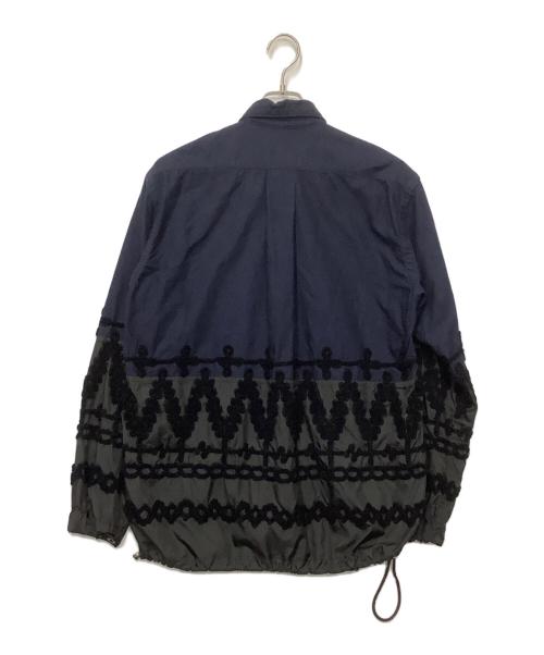 sacai（サカイ）sacai (サカイ) シャツジャケット ネイビー×ブラック サイズ:Mの古着・服飾アイテム
