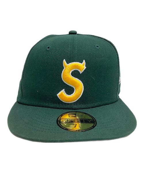 SUPREME（シュプリーム）Supreme (シュプリーム) New Era (ニューエラ) キャップ グリーン サイズ:7 3/8の古着・服飾アイテム