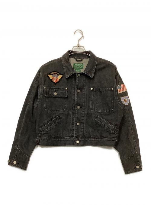 RALPH LAUREN COUNTRY（ラルフローレンカントリー）RALPH LAUREN COUNTRY (ラルフローレンカントリー) ヴィンテージデニムジャケット ブラック サイズ:Lの古着・服飾アイテム