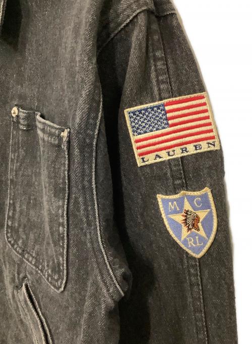 RALPH LAUREN COUNTRY（ラルフローレンカントリー）RALPH LAUREN COUNTRY (ラルフローレンカントリー) ヴィンテージデニムジャケット ブラック サイズ:Lの古着・服飾アイテム