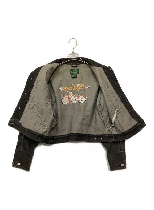 RALPH LAUREN COUNTRY（ラルフローレンカントリー）RALPH LAUREN COUNTRY (ラルフローレンカントリー) ヴィンテージデニムジャケット ブラック サイズ:Lの古着・服飾アイテム