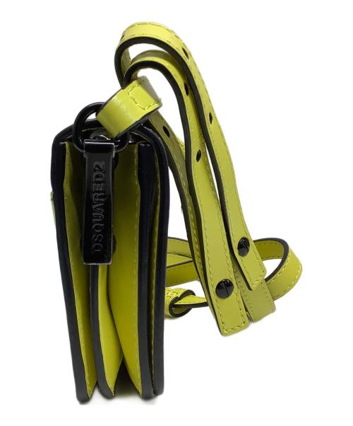 DSQUARED2（ディースクエアード）DSQUARED2 (ディースクエアード) Logo Crossbody/ロゴクロスボディーバッグ イエローの古着・服飾アイテム