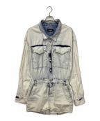 DSQUARED2ディースクエアード）の古着「長袖シャツ」｜ホワイト×ブルー