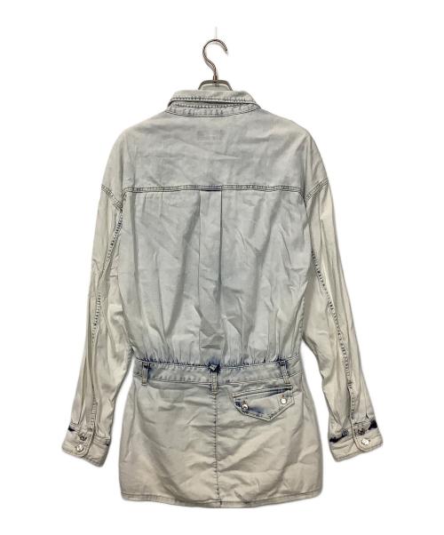 DSQUARED2（ディースクエアード）DSQUARED2 (ディースクエアード) 長袖シャツ ホワイト×ブルー サイズ:38の古着・服飾アイテム