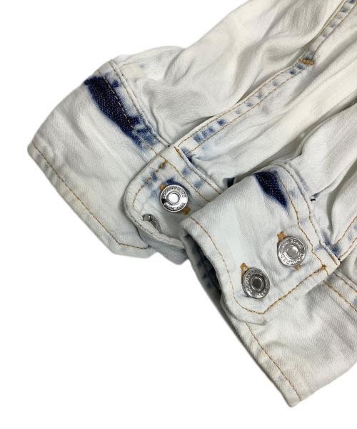 DSQUARED2（ディースクエアード）DSQUARED2 (ディースクエアード) 長袖シャツ ホワイト×ブルー サイズ:38の古着・服飾アイテム