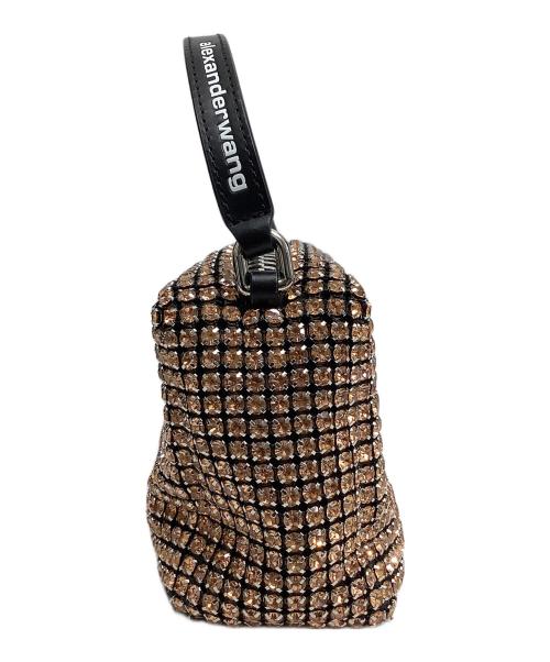 ALEXANDER WANG（アレキサンダー・ワン）ALEXANDER WANG (アレキサンダーワン) ビジュートリムミニバッグ ブラック×ピンクの古着・服飾アイテム