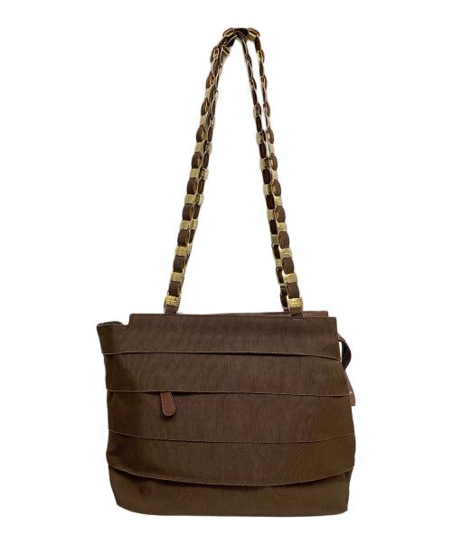 Salvatore Ferragamo（サルヴァトーレ フェラガモ）Salvatore Ferragamo (サルヴァトーレ フェラガモ) チェーンショルダーバッグ ブラウンの古着・服飾アイテム