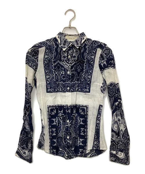 ETRO（エトロ）ETRO (エトロ) 長袖シャツ ブルー×ホワイト サイズ:38の古着・服飾アイテム