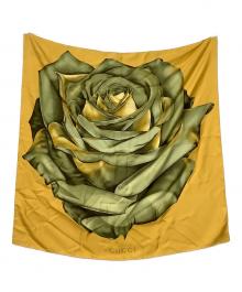 GUCCI（グッチ）の古着「大判スカーフ」｜イエロー×グリーン