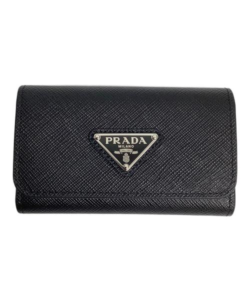 PRADA（プラダ）PRADA (プラダ) 4連キーケース ブラック 未使用品の古着・服飾アイテム