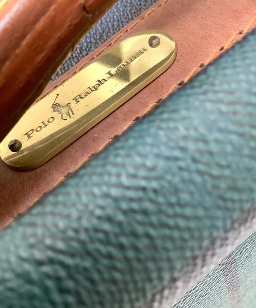 POLO RALPH LAUREN（ポロ・ラルフローレン）POLO RALPH LAUREN (ポロ・ラルフローレン) トラベルバッグ グリーン×ブラウンの古着・服飾アイテム