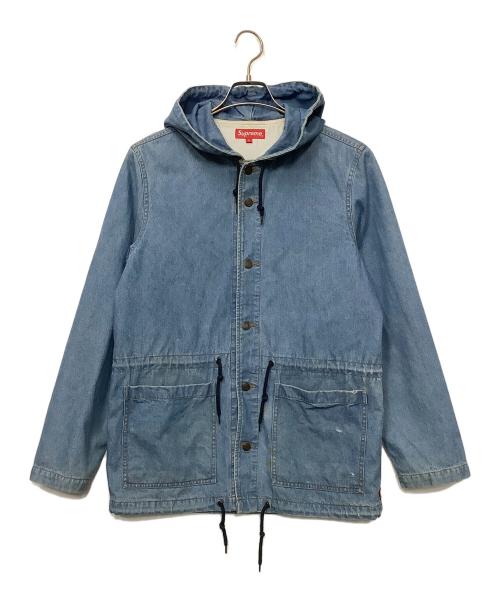 SUPREME（シュプリーム）Supreme (シュプリーム) 14SS Classic Logo Hooded Denim Parka インディゴ サイズ:Sの古着・服飾アイテム