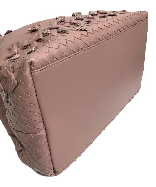 BOTTEGA VENETA（ボッテガベネタ）BOTTEGA VENETA (ボッテガベネタ) リボンレザートートバッグ ピンクの古着・服飾アイテム