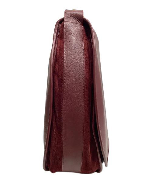 Cartier（カルティエ）Cartier (カルティエ) メッセンジャーバッグ ボルドーの古着・服飾アイテム