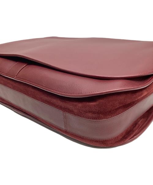 Cartier（カルティエ）Cartier (カルティエ) メッセンジャーバッグ ボルドーの古着・服飾アイテム