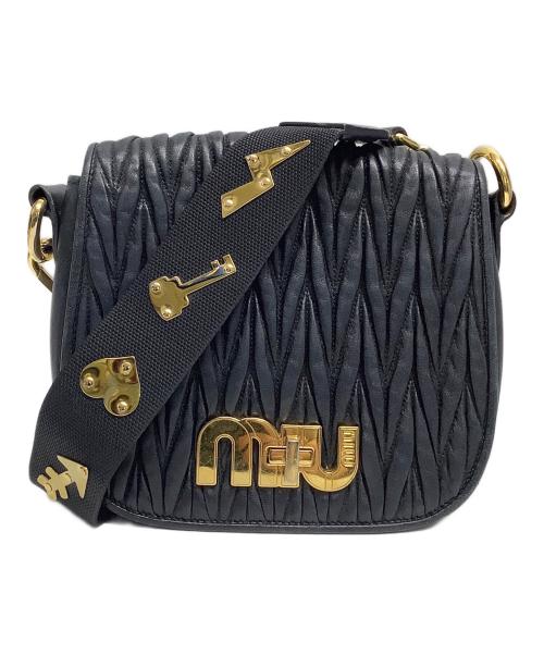 MIU MIU（ミュウミュウ）MIU MIU (ミュウミュウ) ショルダーバッグ ブラックの古着・服飾アイテム