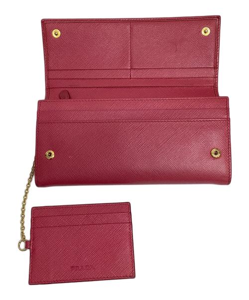 PRADA（プラダ）PRADA (プラダ) 長財布 ピンクの古着・服飾アイテム