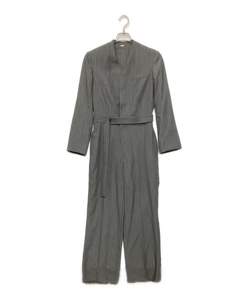 Mila Owen（ミラオーウェン）Mila Owen (ミラオーウェン) ウエストベルトジャケット風オールインワン グレー 未使用品の古着・服飾アイテム