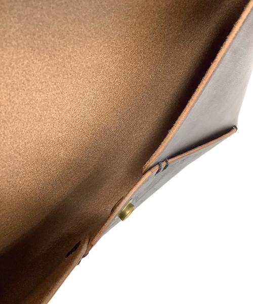 Brown Brown（ブラウンブラウン）BROWN BROWN (ブラウンブラウン) レザークラッチバッグ ダークブラウンの古着・服飾アイテム