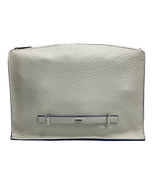 FURLA（フルラ）FURLA (フルラ) クラッチバッグ ホワイト×ブルーの古着・服飾アイテム