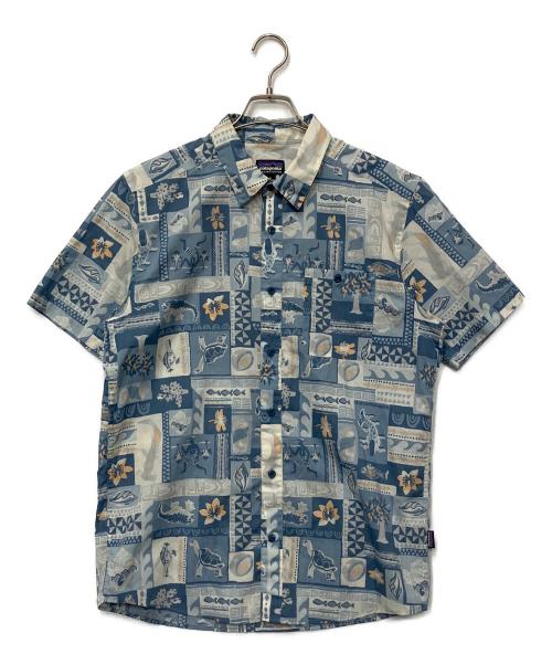 Patagonia（パタゴニア）Patagonia (パタゴニア) 半袖シャツ ブルー サイズ:Mの古着・服飾アイテム