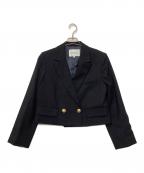 ARPEGE STORYアルページュストーリー）の古着「クロップドテーラードジャケット」｜ネイビー