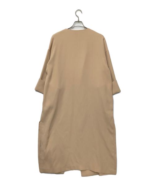 Noble（ノーブル）Noble (ノーブル) エステル二重織ガウンコート ベージュ サイズ:40の古着・服飾アイテム